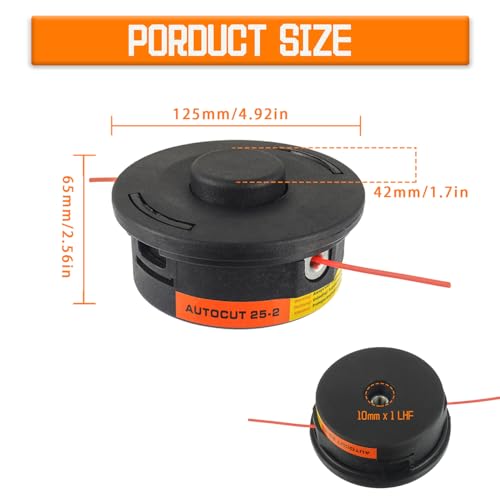 HUAREW Mähkopf AutoCut 25-2 40027102108 für Stihl FS55 FS55R FS80 FS85 FS90 FS90R FS100 FS110 FS130 FS250 Mähkopf Ersatzteile Rasentrimmer Zubehör（2 Stück）