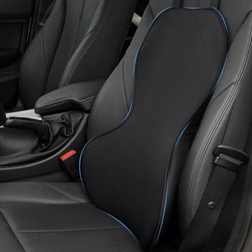 FOUNDCOOL Universal Memory Foam Lumbar Support for Car, Thin Style Car Lumbar Support for Driving Seat, Ergonomic Car Seat Back Support Driver Pillow Cushion Pressure Pain Relief