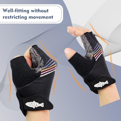 EDSRDPLT Kayak Gloves Half Finger Padded Palm Sailing Gloves UPF50+ Fishing Gloves for Paddling, Sailing, Cycling, Driving
