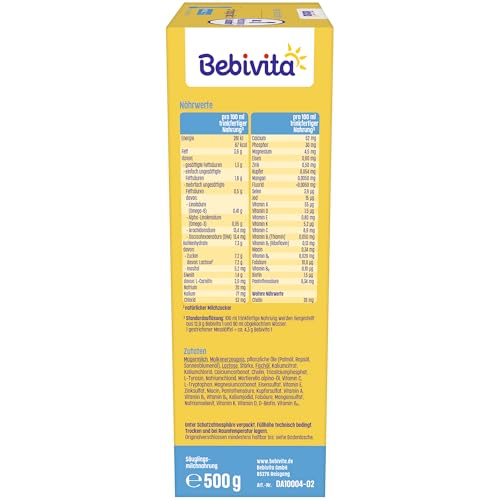 Bebivita 1 Anfangsmilch, von Geburt an, (5 x 500g)