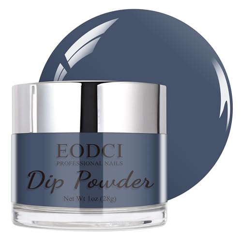 EODCI Dip Powder Navy Blue Color 1 Oz/28g Nail Dipping Powder French Nails Art Starter Manicure DIY Salon Home Gift for Women,No Need Nail Lamp Cured