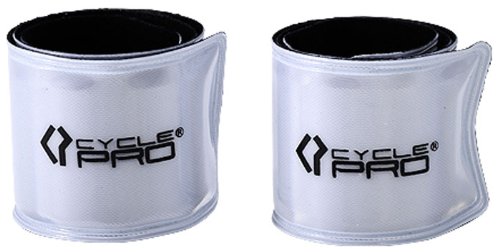 CYCLE PRO リフレクター くるくるズボンバンド ホワイトリフレクト 3.5×33cm 巻き付けるだけ 夜間でも安心 CP-RB2319