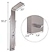 Happybuy 5 in1 Panel Tower System Stainless Steel Multi-Function Rainfall Waterfall Massage Jets Tub Spout Hand Shower for Home Hotel Resort, Unitary, Brushed Silver