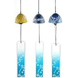 Muasopst Windchimes Set of 3, Cast Iron Japanese Mount Fuji Wind Chime, Garden Decoration Wind Bell for Outside Patio Hanging Decor