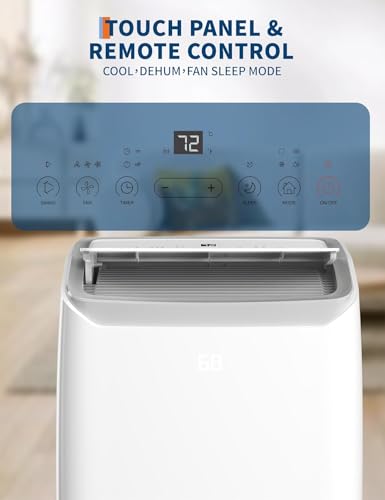 Image of Garvee 12000Btu Portable Air Conditioner with Cooling /Dehumidify /Fan Mode Cools up to 550 Sq.Ft, 3 in-1 Quiet Portable AC Unit 3 Speed, Auto Swing, 24H Timer for Large Room