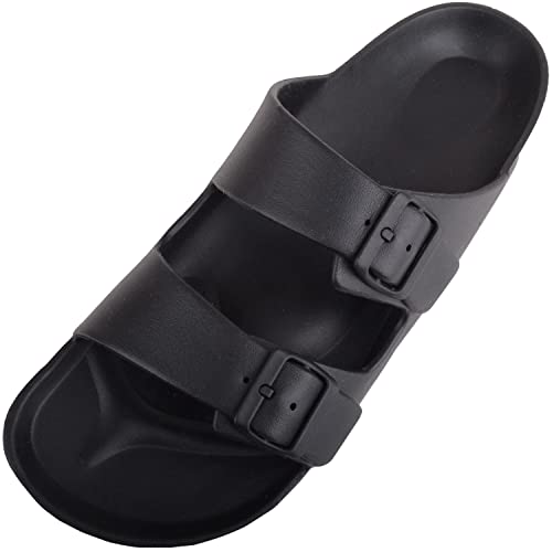 Mules d'été à double sangle pour homme avec boucles de réglage élégantes