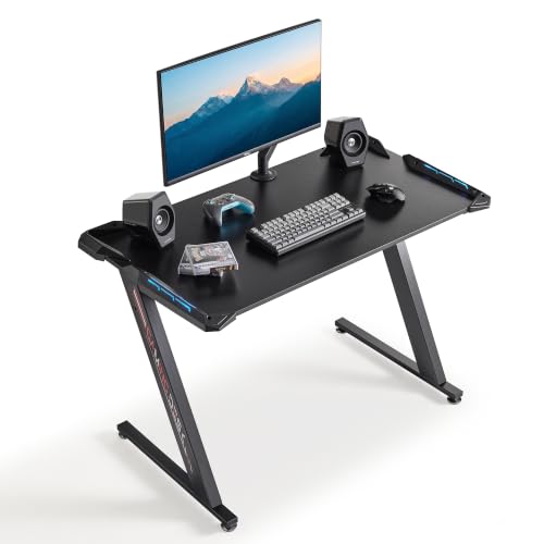 EUREKA ERGONOMIC Gaming Desk with LED Lights