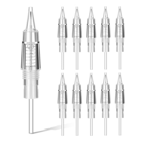 ATOMUS 10pcs Eyebrow Tattoo Cartridge Needles Disposable Permanent Makeup Tattoo Needles for Eyebrow Eyeliner Tattoo Machine (5R)