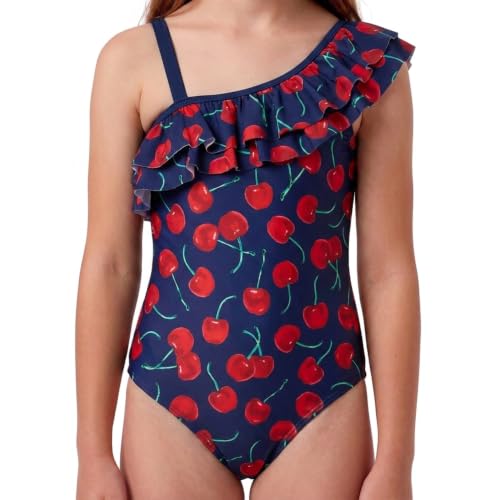 Image of Kanu Surf Girls Morgan Floral Ruffle 1-Shoulder 1-piece Swimsuit