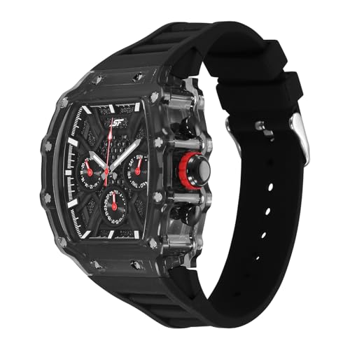 Image of SF Maiden Voyage Sport Watch Quartz Analog with Black Dial Black Silicon Strap Watch for Men - 77178PP04W