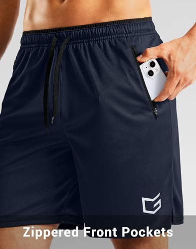 Image of G Gradual Men's Gym Workout Shorts Zipper Pockets 5 inch / 7 inch Quick Dry Breathable Runing Athletic Short for Men