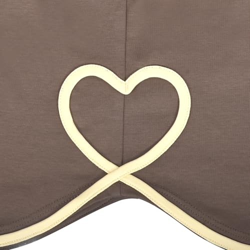 Image of Sunny Fashion Girls T-Shirt Top Short Pants Gym Active White Gray Heart