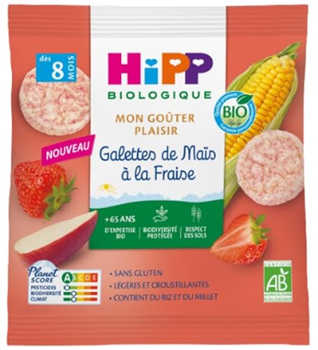 HiPP - Galette de Maïs à la Fraise Mon Goûter Plaisir - Sachet de 23g BIOLOGIQUE
