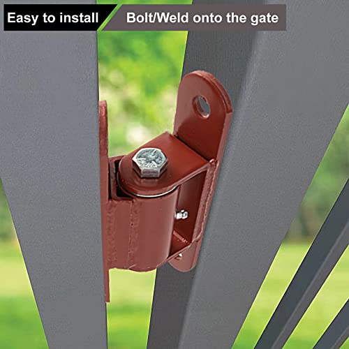 Image of Heavy Duty 7 inch Bolt onto The Gate Bolt onto The Post Gate Hinges with Needle Roller Bearing for Driveway Vehicular Pedestrian Gates, 2150P Lubricable Gate Hinge(Sold as a Pair) (Pack of 2)