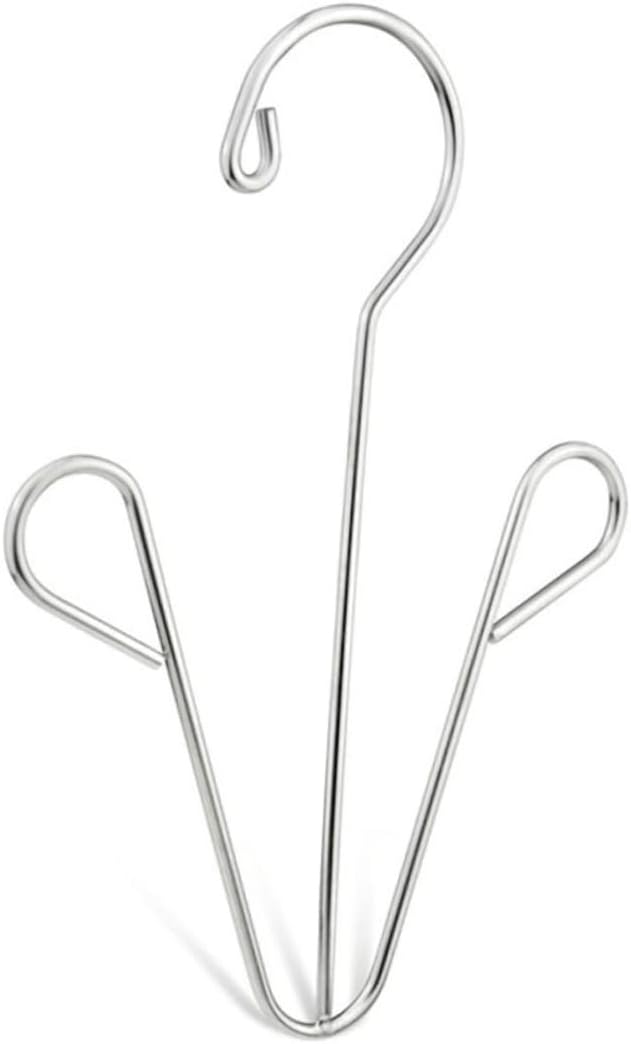 Alipis 24pcs Stainless Steel Shoes Drying Rack Hanger Hook Organizer for Boots and Sneakers Lightweight and Convenient Shoe Storage Silver