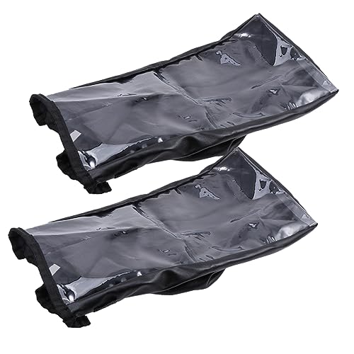 FRCOLOR 2個 車椅子コントロールパネルカバー 電動車椅子 コントローラーシールド ローラーチェア 車椅子プロテクター コントローラーカバー Black