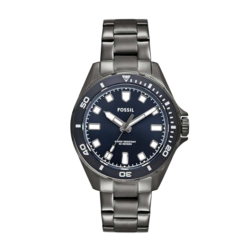 Fossil メンズ DALTON 三針 ガンメタル ステンレススチールウォッチ、BQ2904