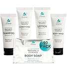 90 Piece Hotel Soap & Bulk Toiletries - Airbnb Essentials for Hosts & Guests - Hotel Shampoo & Conditioner Supplies for Guests, Hotel Toiletries Bulk Set, Mini Bulk Travel Size Toiletries, Air BnB