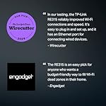 TP-Link AC1200 WiFi Extender, 2024 Wirecutter Best WiFi Extender, 1.2Gbps home signal booster, Dual Band 5GHz/2.4GHz, Covers Up to 1500 Sq.ft and 30 Devices ,support Onemesh, One Ethernet Port (RE315) - Image 2