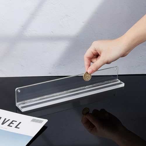 Dos soportes acrílicos para monedas desafío montables en pared miniatura 3
