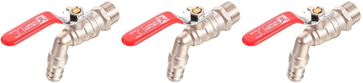 3pcs serbatoio filettatura municipale valvola a barilotto all'aperto dispositivo antico sfera rubinetto direzione nero adattatore base dn parti dell'acqua raccordo singolo per tubo rapido ton senza