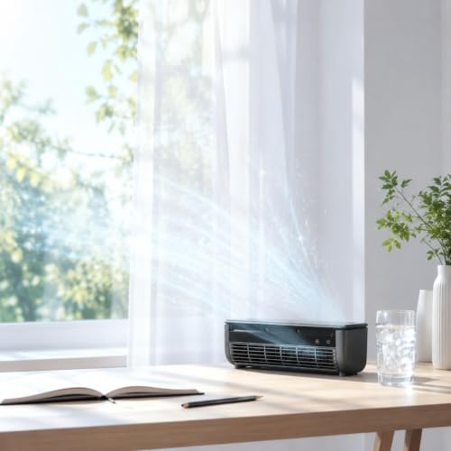 Ventilador portátil para mini aire acondicionado split de pared con nebulización blanca 7