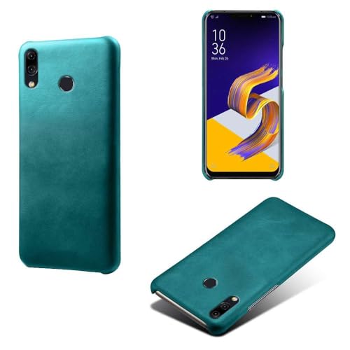Funda para ASUS Zenfone 5 ZE620KL,Antideslizante,Protección contra caídas,Casca Trasera de Color sólido Simple,Diseño de Cuero de imitación de plástico-Green