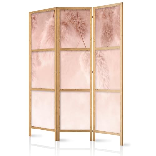 murando - Paravent Intérieur Japonais 135x172 cm - Séparateur de Pièce en Bois Naturel et Toile Imprimée - Cloison de Séparation pour Chambre - Paravent...