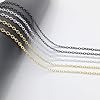 60 Feet Metal Iron Necklace Chains 3mm Bulk Curb Link Chain for Jewelry Making DIY Craft Supplies (Silver and Gold) #5
