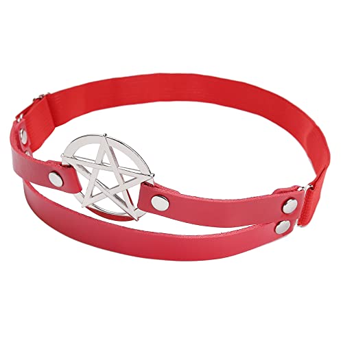 FM FM42 Cinta-liga elástica multicolorida de couro sintético de poliuretano punk com alças duplas Pe