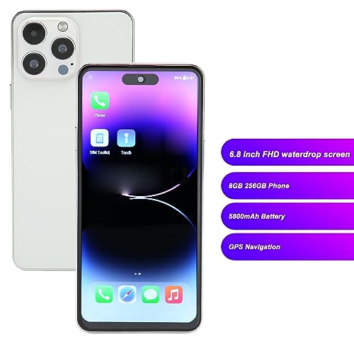 Smartphone med 48 MP Kamera och Ansiktsupplåsning (Vit)