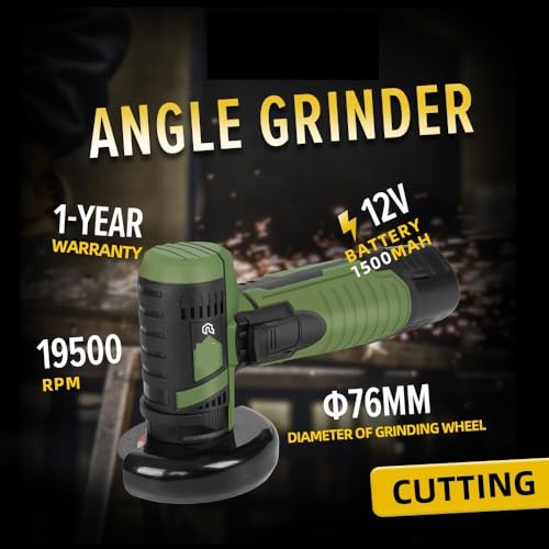 Mini amoladora angular a batería de 12V para cortar en espacios estrechos sin cables 3