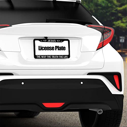 License Plate Frame Jesus The Way The Truth The Life Car Tag Frame License Plate Holder Car Plate Frame Auto Tags Cover 2 Holes Screws #TOP4