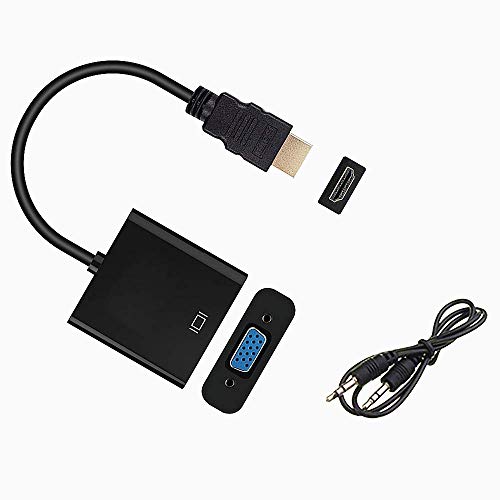 SiyuXinyi HDMI-auf-VGA-Adapter (Stecker auf Buchse) mit 50 cm USB-Netzkabel für Computer, Desktop, Laptop, PC, Monitor, Projektor, HDTV Wait, Universalgerät!