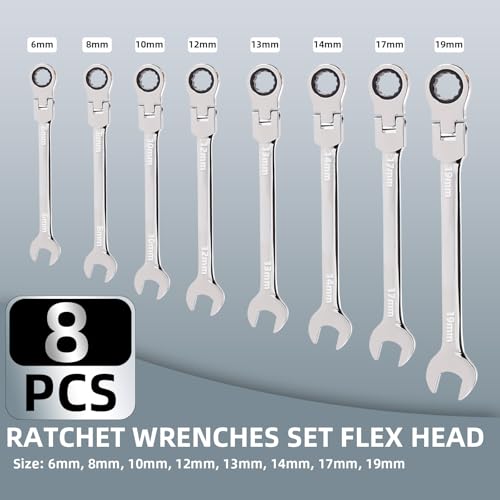 Cle a Cliquet 72 dents articulée pour débloquer les vis difficiles d'accès - 5