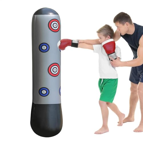 Saco de boxeo inflable | Bolsa de salto | 63 pulgadas juguete de boxeo para niños de 5 a 12 años, herramienta de entrenamiento de karate