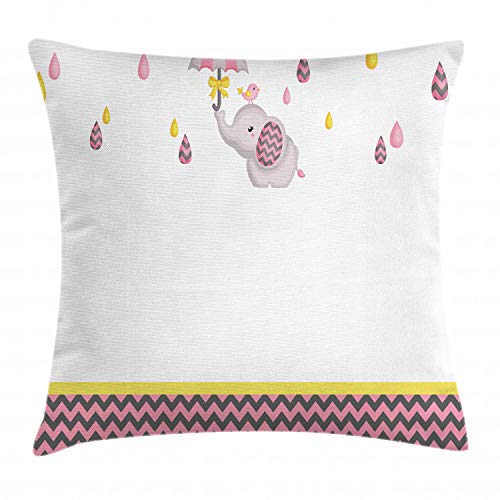 Lunarable Party Throw Pillow Cushion Cover, Invitation Theme Girls Boys Theme, Decorative Square Accent Pillow Case, 26