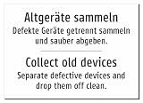 50847-DEEN-T-06 | Altgeräte sammeln Schild | Collect old devices