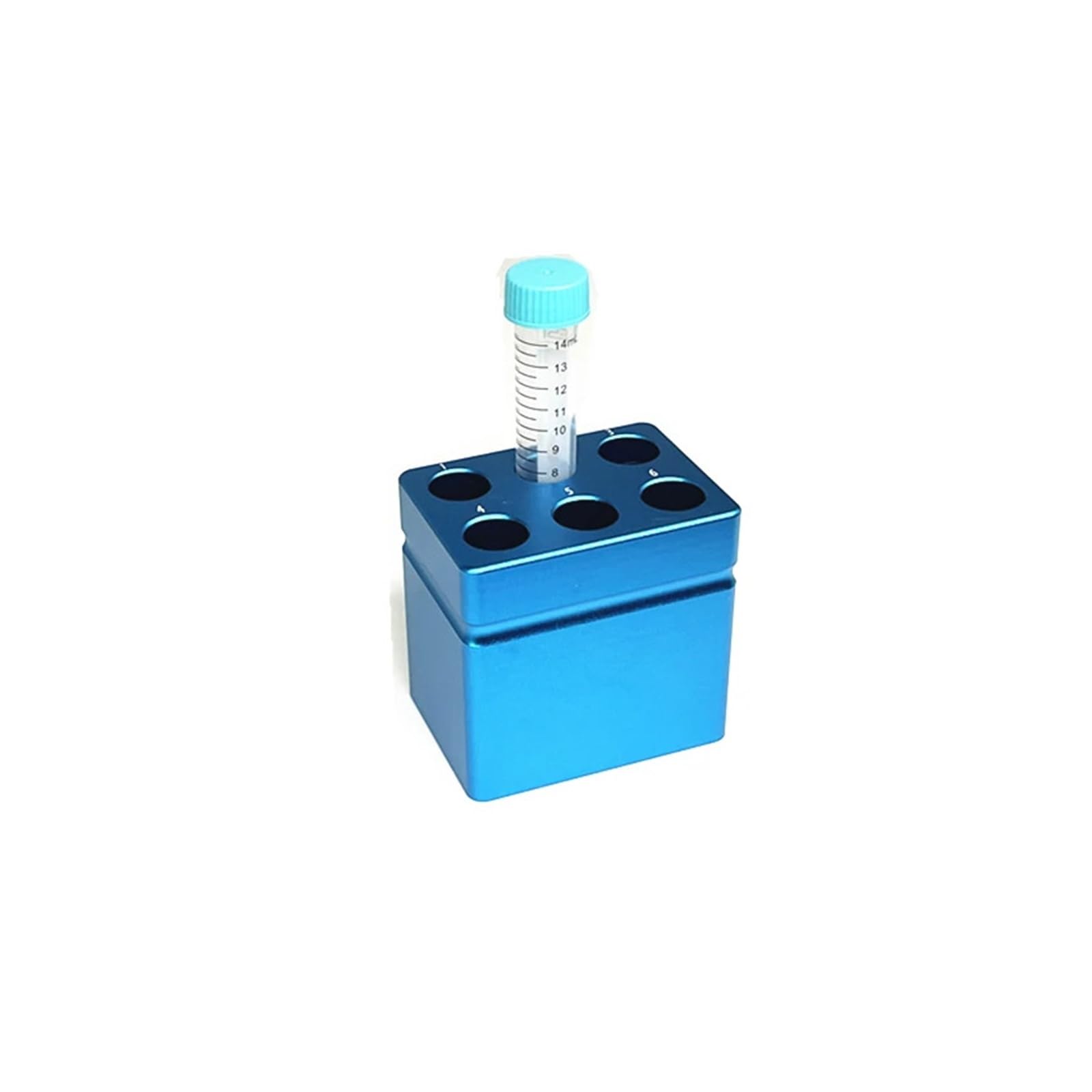 Gradilla Para Tubos De Centrífuga Enfriador Modular de hielo, termostato de baja temperatura, caja de hielo de aluminio preenfriado, 0,2/1,5/2/5/10/15/50ML, soporte de tubos centrífugos, 1/PK | 1.5 15holes G