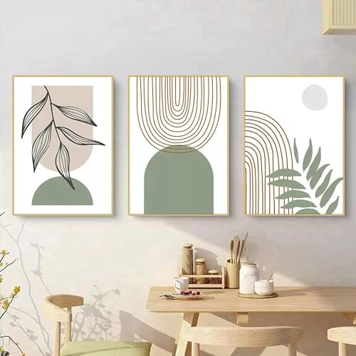 LPFNSF Modern Abstract Poster Set, Bohemian Style Home Background Wall Decoration Picture, Plant Leaf Printed Poster - Image 3
