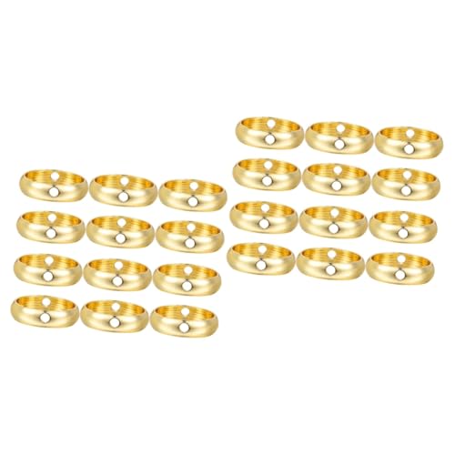 TEHAUX 2sets Metal Accessory Double Hole Connector Rings DIY Jewelry for Earrings Bracelets Polished Circular Ring Set (11mm Od 9mm Id) 20pcs*2