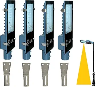 Vivid 50w LED Street Light with 2 Years Warranty, with Wall Mounted clamp, for Outdoor use(Warm White) (Pack of 4)