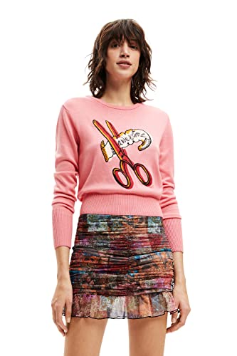 Desigual Women's Woman Flat Knit Thick Gauge Pullover