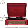 Crosley Voyager Giradischi con 2 altoparlanti, Bluetooth In & Out e AUX - Giradischi Vintage a 3 velocità - Per vinili da 7", 10" e 12" - Portatile con custodia integrata (Rosso Bordeaux) #2