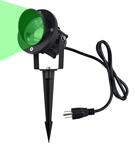 J.lumi Gbs9509 Led Outdoor Spotlight With Stake, Green Light Only, 9W 120Vac, With Metal Ground Stake And Deck Mount Base, For Trees, Lawns And Outdoor Decoration, 3-Ft Cord With Plug, Not Dimmable #TOP15