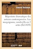 maquignonnage vertaling  Répertoire dramatique des auteurs contemporains. Tome I-29
