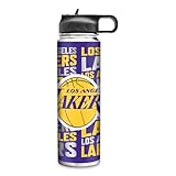 Rico Industries NBA Basketball Los Angeles Lakers 22oz Stainless Steel Tumbler with Lid - Great For Coffee, Tea, Water or Cocktails