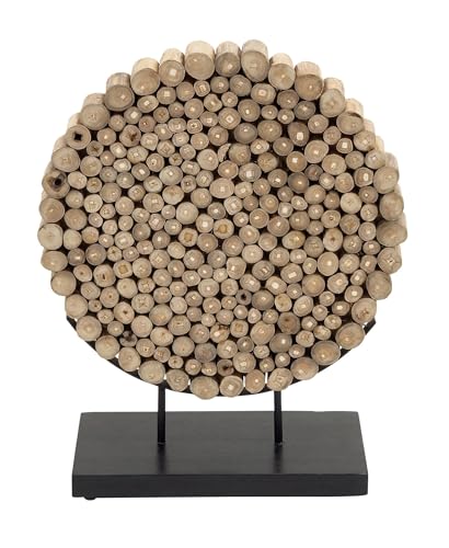 Estatua Decorativa Abstracta de Madera de Teca 24 in