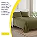 1500 Supreme Collection California King Sheet Sets Olive Green - Luxury Hotel Bed Sheets and Pillowcase Set for California King Mattress - Extra Soft, Elastic Corner Straps, Deep Pocket Sheets Olive