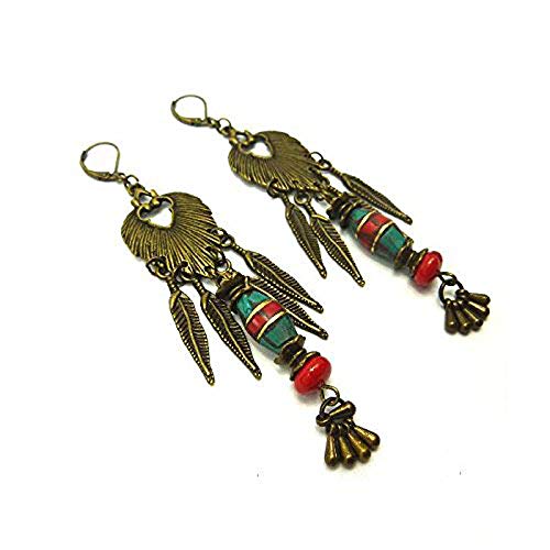 Bezall® 100Pcs Brass Lever Back Hoop Earring French Hook Ear Wire With Open Loop For Jewelry Making (Antique Bronze) #TOP3